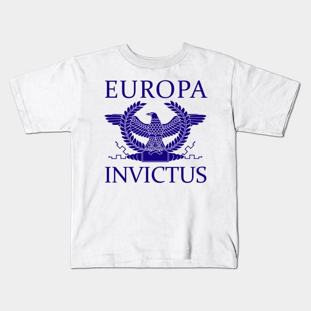 Europa Invictus - Blue Eagle Kids T-Shirt by AtlanteanArts